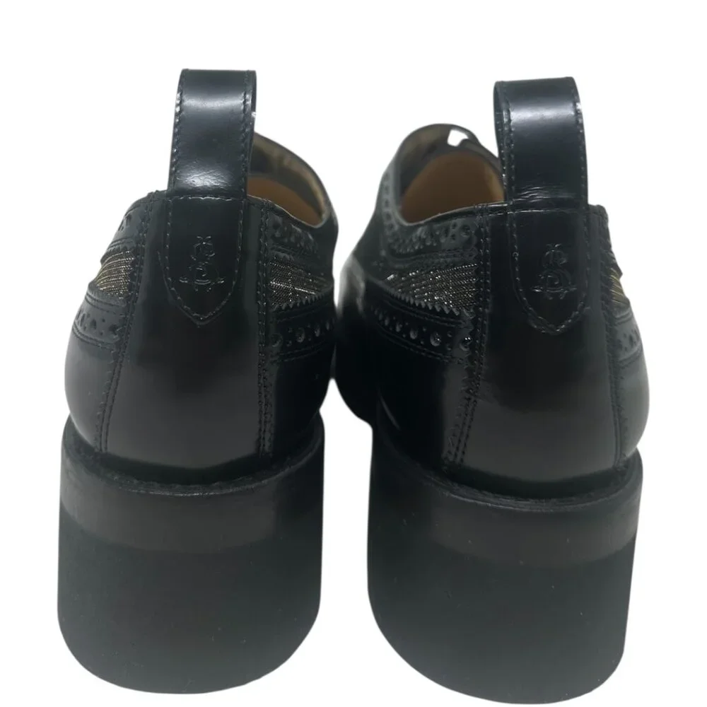 The Office of Angela Scott Miss Lucy Derby Black & Gold Platform Oxford 43 / 13